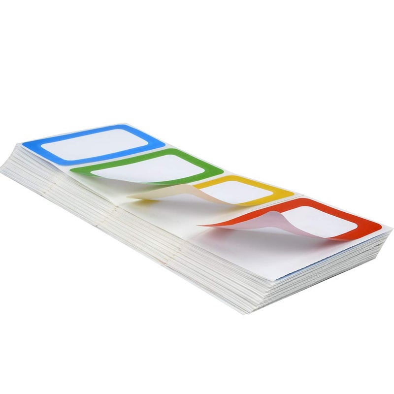 Solar-Power Plain Name Tag Stickers Colorful Border Name Tag Labels - 200 Stickers (3.5 x 2.25 inch) - Image 4